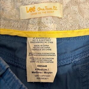 Lee Blue Jeans with Yellow Floral Lining